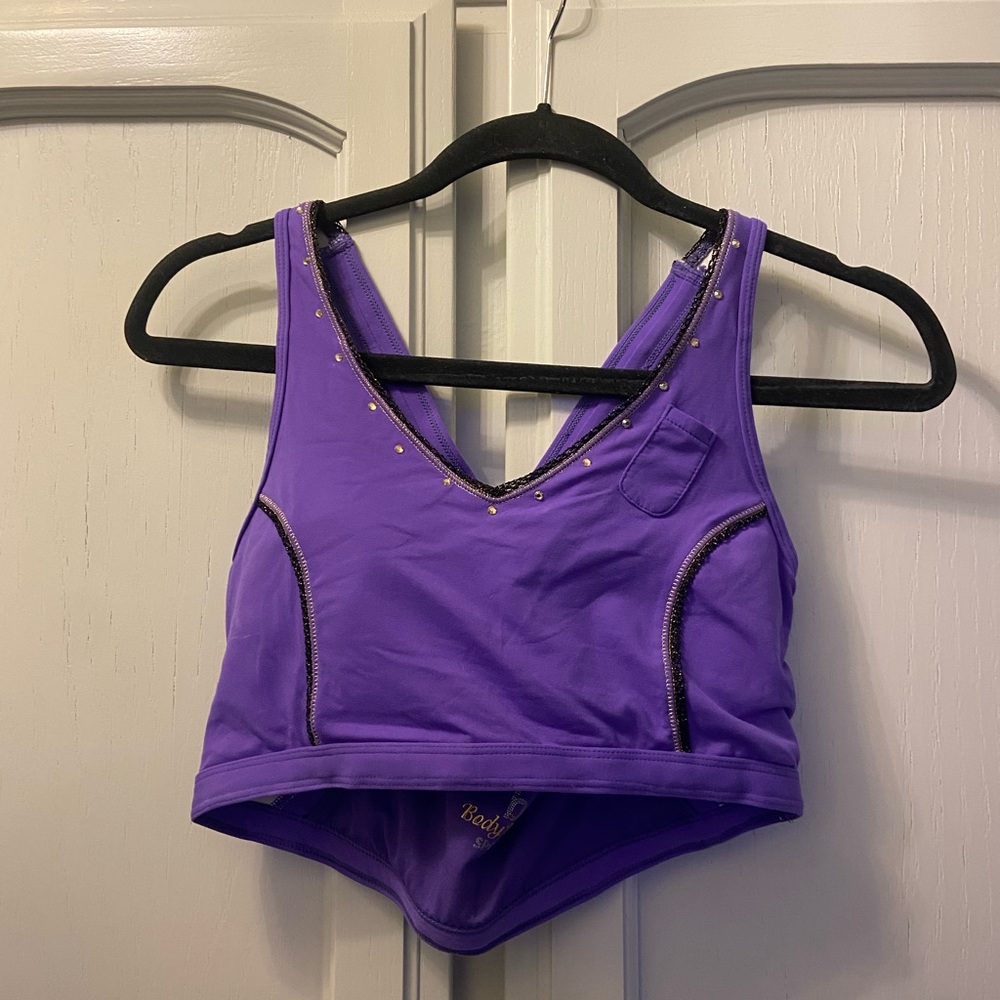 Body Rock Sport, Purple Sports Bra with Studded Details